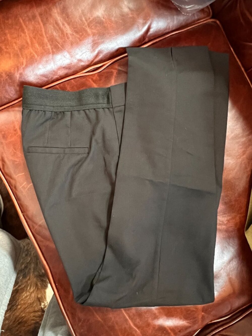 Zara Black Stretch Pants with Elastic Band at the back - sz Large